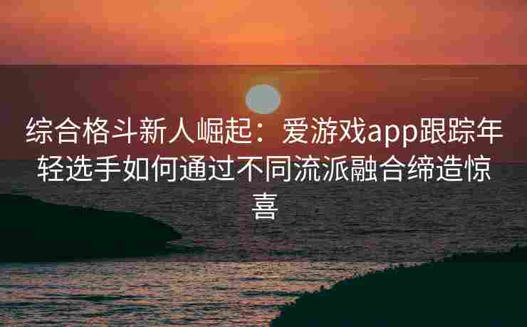 综合格斗新人崛起：爱游戏app跟踪年轻选手如何通过不同流派融合缔造惊喜
